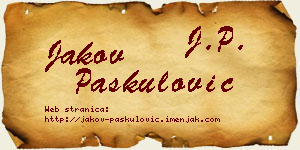 Jakov Paskulović vizit kartica
